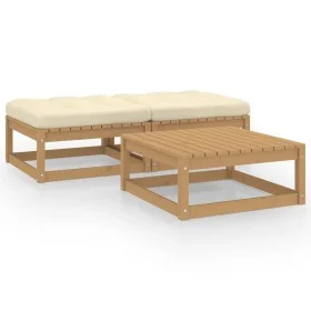 3-piece garden furniture set with solid pine wood cushions by , Garden sets - Ref: Foro24-3076287, Price: 183,11 €, Discount: %