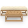 Juego de muebles de jardín 3 pzas y cojines madera maciza pino de , Conjuntos de jardín - Ref: Foro24-3076287, Precio: 172,72 €
