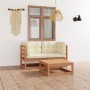 Juego de muebles de jardín 3 pzas y cojines madera pino maciza de , Conjuntos de jardín - Ref: Foro24-3076302, Precio: 325,31 €