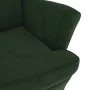 Sillón orejero y taburete de terciopelo verde oscuro de , Sillones - Ref: Foro24-3115933, Precio: 289,21 €, Descuento: %