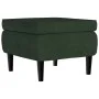 Sillón orejero y taburete de terciopelo verde oscuro de , Sillones - Ref: Foro24-3115933, Precio: 289,21 €, Descuento: %