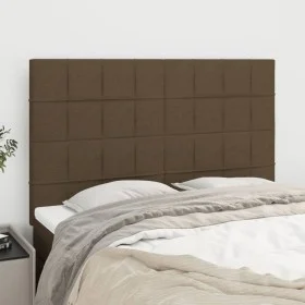 Headboards 4 units dark brown fabric 72x5x78/88 cm by , Headboards and footboards - Ref: Foro24-3116333, Price: 113,03 €, Dis...