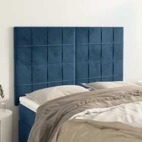 Kopfteile 4 Einheiten dunkelblauer Samt 72x5x78/88 cm von , Kopf- und Fußteile - Ref: Foro24-3116384, Preis: 91,96 €, Rabatt: %