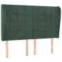 Headboard with dark green velvet ears 147x23x118/128cm by , Headboards and footboards - Ref: Foro24-3118007, Price: 133,14 €,...