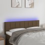 Headboard with LED in dark brown fabric 144x5x78/88 cm by , Headboards and footboards - Ref: Foro24-3121613, Price: 62,84 €, ...