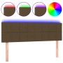 Headboard with LED in dark brown fabric 144x5x78/88 cm by , Headboards and footboards - Ref: Foro24-3121613, Price: 62,84 €, ...