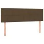 Cabecero con LED de tela marrón oscuro 144x5x78/88 cm de , Cabeceros y pies de cama - Ref: Foro24-3121613, Precio: 64,41 €, D...