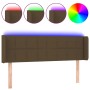 Dark brown fabric headboard with LED 147x16x78/88 cm by , Headboards and footboards - Ref: Foro24-3123237, Price: 73,10 €, Di...