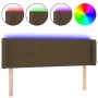 Dark brown fabric headboard with LED 147x16x78/88 cm by , Headboards and footboards - Ref: Foro24-3123237, Price: 75,03 €, Di...