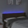 Dark brown fabric headboard with LED 147x16x78/88 cm by , Headboards and footboards - Ref: Foro24-3123237, Price: 75,03 €, Di...