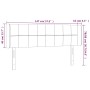 Dark brown fabric headboard with LED 147x16x78/88 cm by , Headboards and footboards - Ref: Foro24-3123237, Price: 73,10 €, Di...