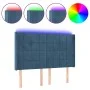Dark blue velvet LED headboard 147x16x118/128 cm by , Headboards and footboards - Ref: Foro24-3124100, Price: 116,73 €, Disco...