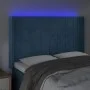 Dark blue velvet LED headboard 147x16x118/128 cm by , Headboards and footboards - Ref: Foro24-3124100, Price: 116,73 €, Disco...