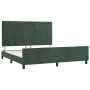 Dark green velvet bed frame with headboard 160x200 cm by , Beds and slatted bases - Ref: Foro24-3125766, Price: 267,35 €, Dis...
