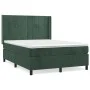 Box spring bed with dark green velvet mattress 140x190 cm by , Beds and slatted bases - Ref: Foro24-3132678, Price: 535,85 €,...