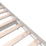 Estructura de cama doble sin colchón madera maciza blanco