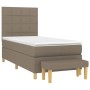 Cama box spring con colchón tela gris taupe 90x200 cm de , Camas y somieres - Ref: Foro24-3137129, Precio: 418,61 €, Descuent...