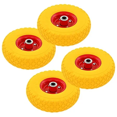 Wheelbarrow wheels 4 pcs Solid PU 3.00-4 (245x82) by vidaXL, Hoists, cranes and carts - Ref: Foro24-142974, Price: 62,64 €, D...