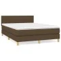 Box spring bed with dark brown fabric mattress 140x200 cm by , Beds and slatted bases - Ref: Foro24-3140620, Price: 419,68 €,...
