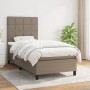 Box spring bed with taupe gray fabric mattress 90x200 cm by , Beds and slatted bases - Ref: Foro24-3141749, Price: 378,43 €, ...