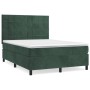 Boxspringbett mit dunkelgrüner Samtmatratze 140x190 cm von , Betten und Lattenroste - Ref: Foro24-3143022, Preis: 499,88 €, R...