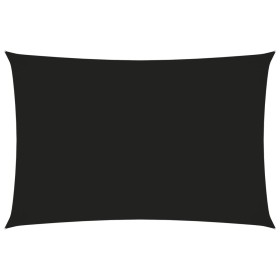 Toldo de vela rectangular tela Oxford negro 2,5x5 m