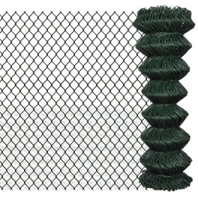 Green steel wire mesh fence 1.25x15 m by , fence panels - Ref: Foro24-140345, Price: 60,97 €, Discount: %