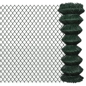Green steel wire mesh fence 1.25x15 m by , fence panels - Ref: Foro24-140345, Price: 59,22 €, Discount: %