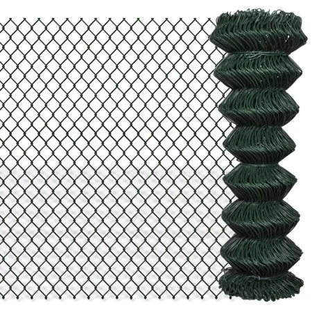 Valla de tela metálica acero verde 1,25x15 m de , Paneles de vallas - Ref: Foro24-140345, Precio: 61,25 €, Descuento: %