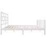 Estructura de cama de madera maciza de pino blanco 160x200 cm