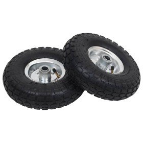 Bag cart wheels 2 units rubber 4.10/3.50-4 (260x83) by vidaXL, Hoists, cranes and carts - Ref: Foro24-142975, Price: 30,20 €,...