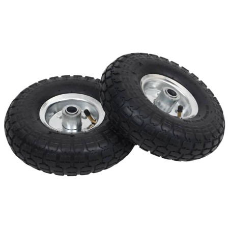 Bag cart wheels 2 units rubber 4.10/3.50-4 (260x83) by vidaXL, Hoists, cranes and carts - Ref: Foro24-142975, Price: 30,20 €,...