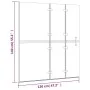 Folding white ESG shower screen 120x140 cm by , shower doors - Ref: Foro24-150739, Price: 158,73 €, Discount: %
