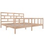 Estructura de cama de madera maciza de pino 200x200 cm