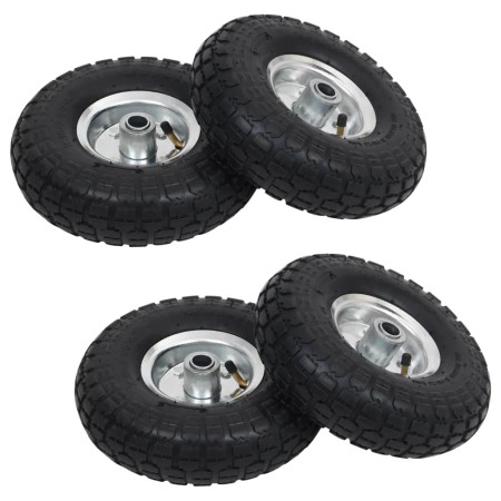 Sack cart wheels 4 units rubber 4.10/3.50-4 (260x83) by vidaXL, Hoists, cranes and carts - Ref: Foro24-142976, Price: 54,45 €...