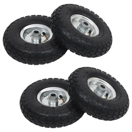 Sack cart wheels 4 units rubber 4.10/3.50-4 (260x83) by vidaXL, Hoists, cranes and carts - Ref: Foro24-142976, Price: 50,93 €...