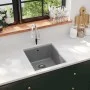 Fregadero de cocina de granito con un seno gris de vidaXL, Fregaderos - Ref: Foro24-142961, Precio: 123,06 €, Descuento: %