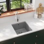 Küchenspüle aus Granit mit grauer Schüssel von vidaXL, Sinkt - Ref: Foro24-142961, Preis: 143,17 €, Rabatt: %