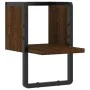 Wall shelf with brown oak bar 20x25x30 cm by , Shelves and shelves - Ref: Foro24-836277, Price: 10,93 €, Discount: %