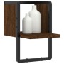 Wandregal mit Stange aus brauner Eiche 20x25x30 cm von , Regale und Regale - Ref: Foro24-836277, Preis: 11,02 €, Rabatt: %