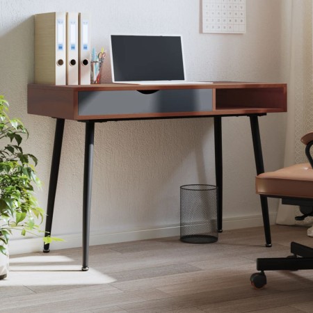 Escritorio ordenador cajón madera ingeniería marrón 110x50x75cm de , Escritorios - Ref: Foro24-358621, Precio: 122,56 €, Desc...