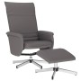 Reclining armchair with footrest in gray synthetic leather by , Armchairs - Ref: Foro24-356647, Price: 120,89 €, Discount: %