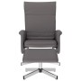 Reclining armchair with footrest in gray synthetic leather by , Armchairs - Ref: Foro24-356647, Price: 120,89 €, Discount: %