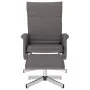 Reclining armchair with footrest in gray synthetic leather by , Armchairs - Ref: Foro24-356647, Price: 119,91 €, Discount: %