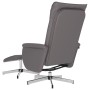 Reclining armchair with footrest in gray synthetic leather by , Armchairs - Ref: Foro24-356647, Price: 120,89 €, Discount: %