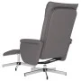 Reclining armchair with footrest in gray synthetic leather by , Armchairs - Ref: Foro24-356647, Price: 119,91 €, Discount: %