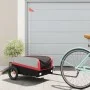Remolque para bicicleta hierro negro y rojo 30 kg de , Remolques para bicicletas - Ref: Foro24-94034, Precio: 84,42 €, Descue...