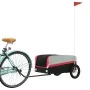 Bicycle trailer, black and red, 30 kg, made of iron. by , Bicycle trailers - Ref: Foro24-94034, Price: 84,42 €, Discount: %