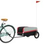 Fahrradanhänger aus schwarzem und rotem Eisen 30 kg von , Fahrradanhänger - Ref: Foro24-94034, Preis: 86,07 €, Rabatt: %