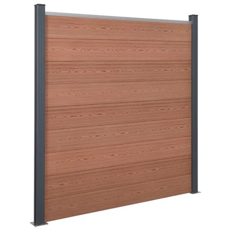 Brown WPC fence panel set 180x186 cm by , fence panels - Ref: Foro24-3211826, Price: 330,39 €, Discount: %